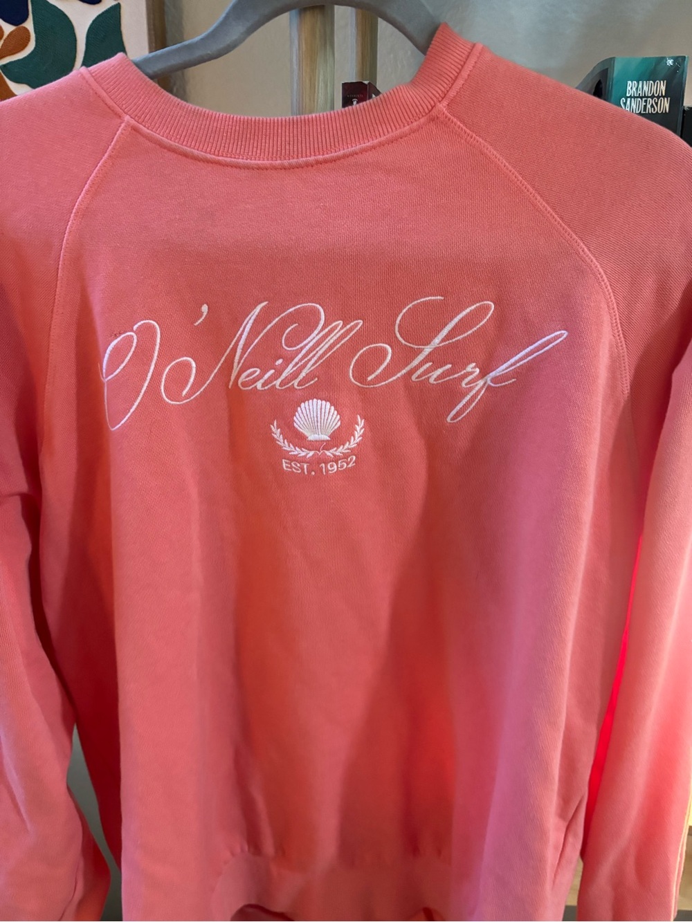 O'Neill Pink Coral Crewneck Sweatshirt - Picture 2 of 3